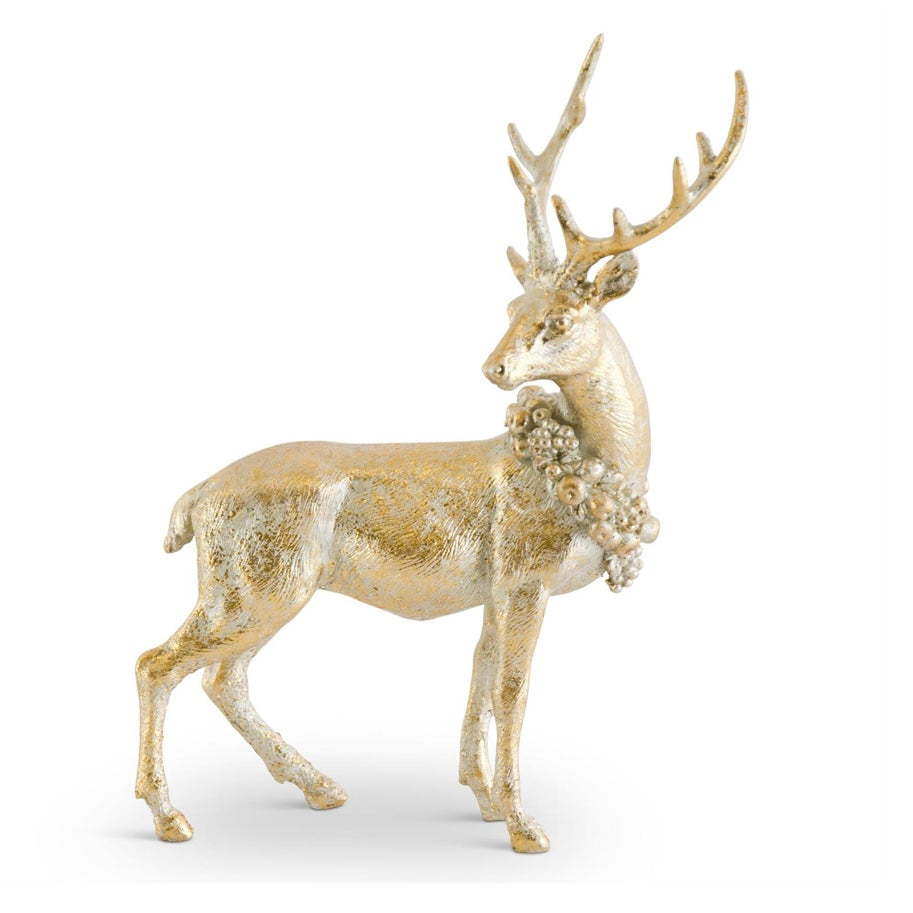 8.5” Antique Gold Reindeer Facing Right