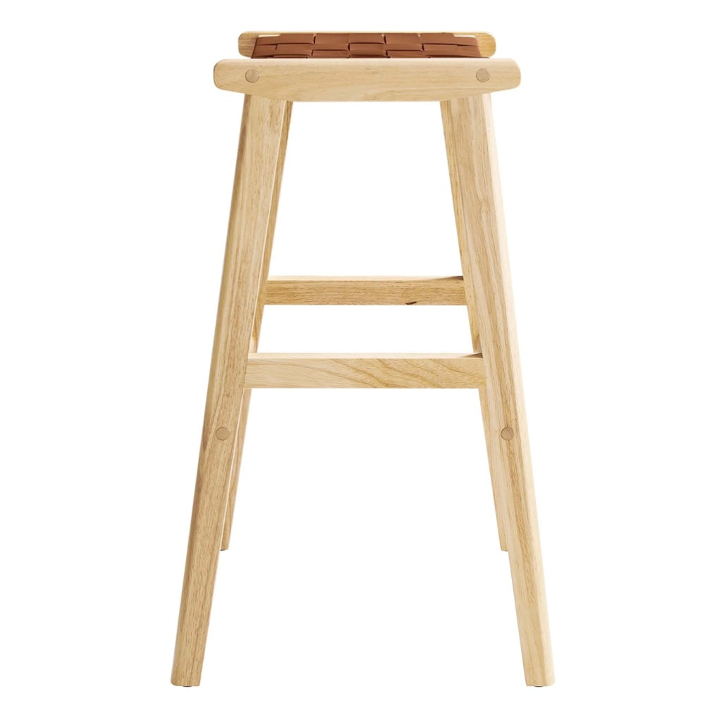 Saoirse Faux Leather Wood Barstool