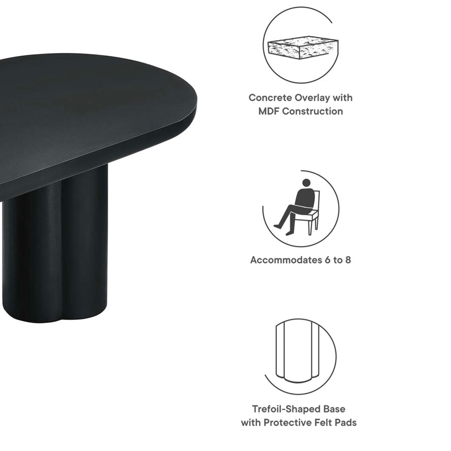 Caspian 72” Concrete Oval Table