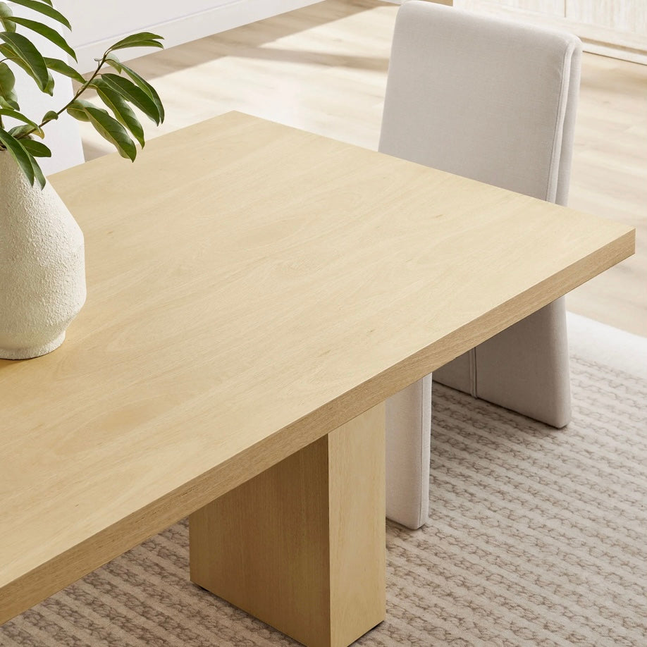 Piston 82” Rectangular Natural Wood Dinning Table