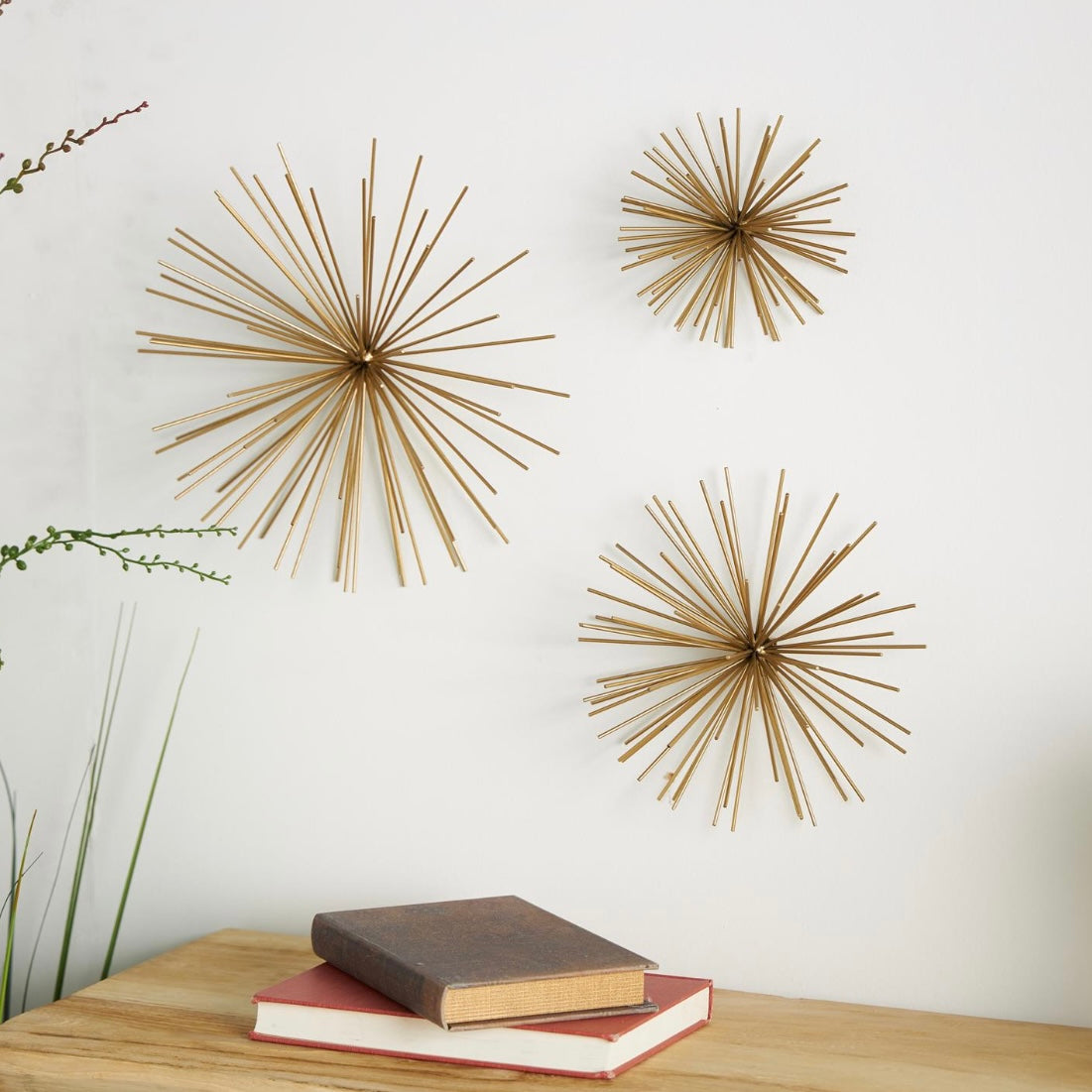 Set of 3 - Wall mounted decorative metal stars