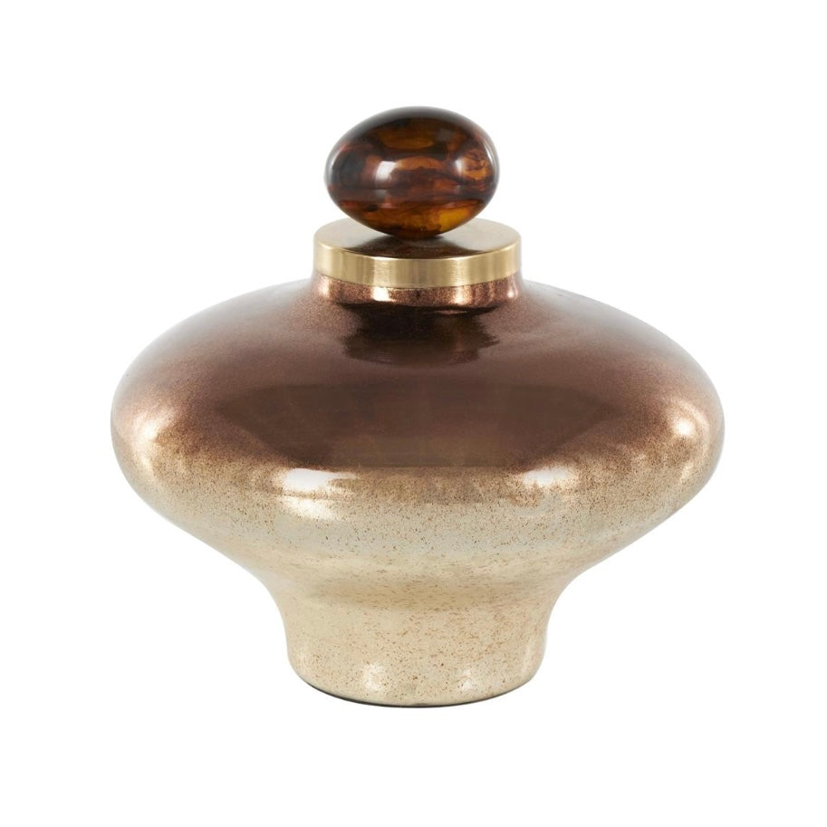 Copper Glass Speckled Ombre Decorative Vase