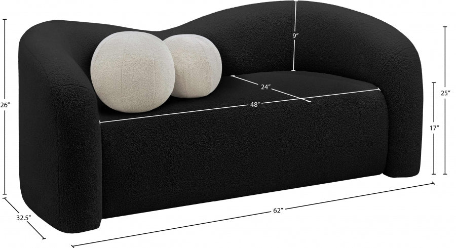 Kali 62” Faux Shearling Loveseat