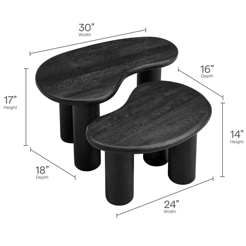 Hackney Mango Wood Nesting Coffee Tables