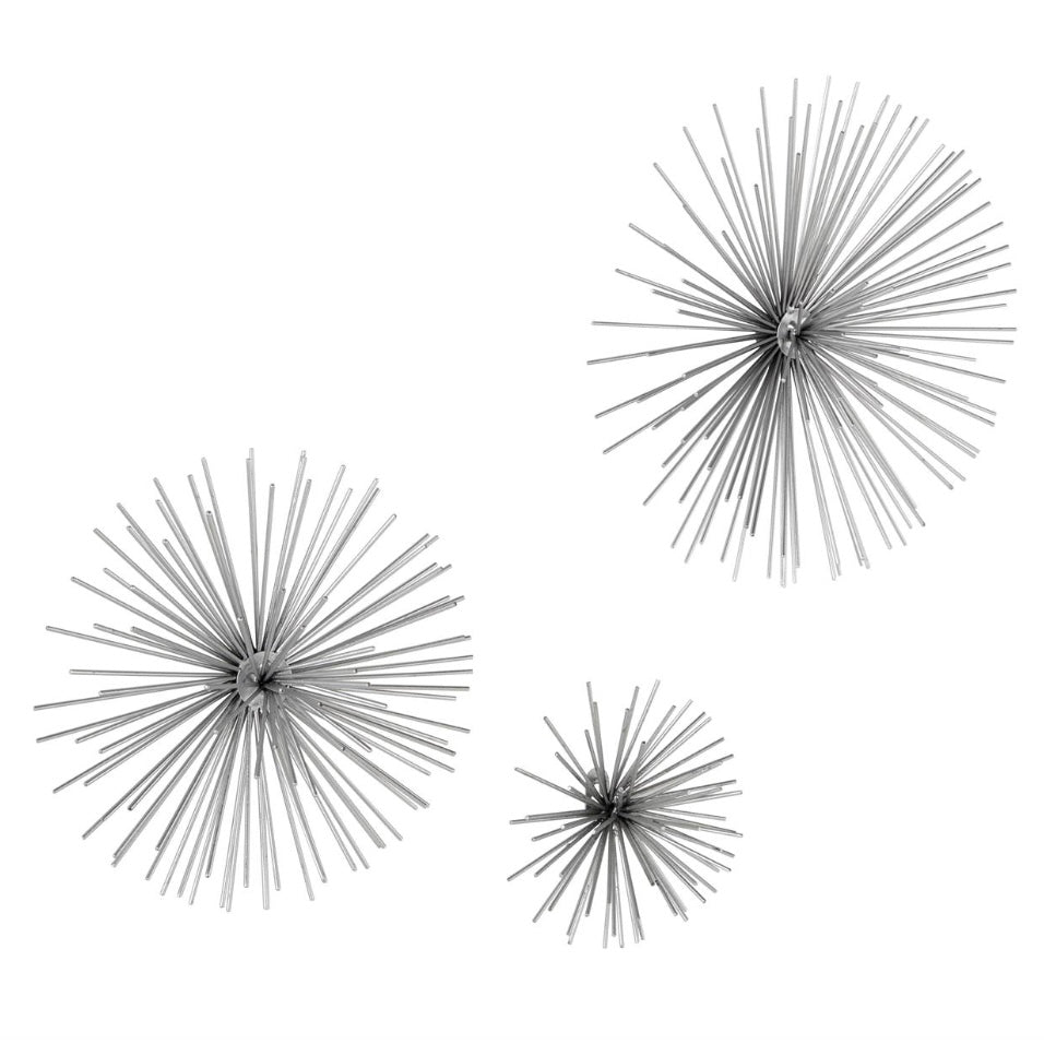 Set of 3 - Wall mounted decorative metal stars