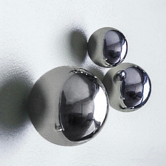 Wall Play Orbs Set of 10 - Glossy Silver
