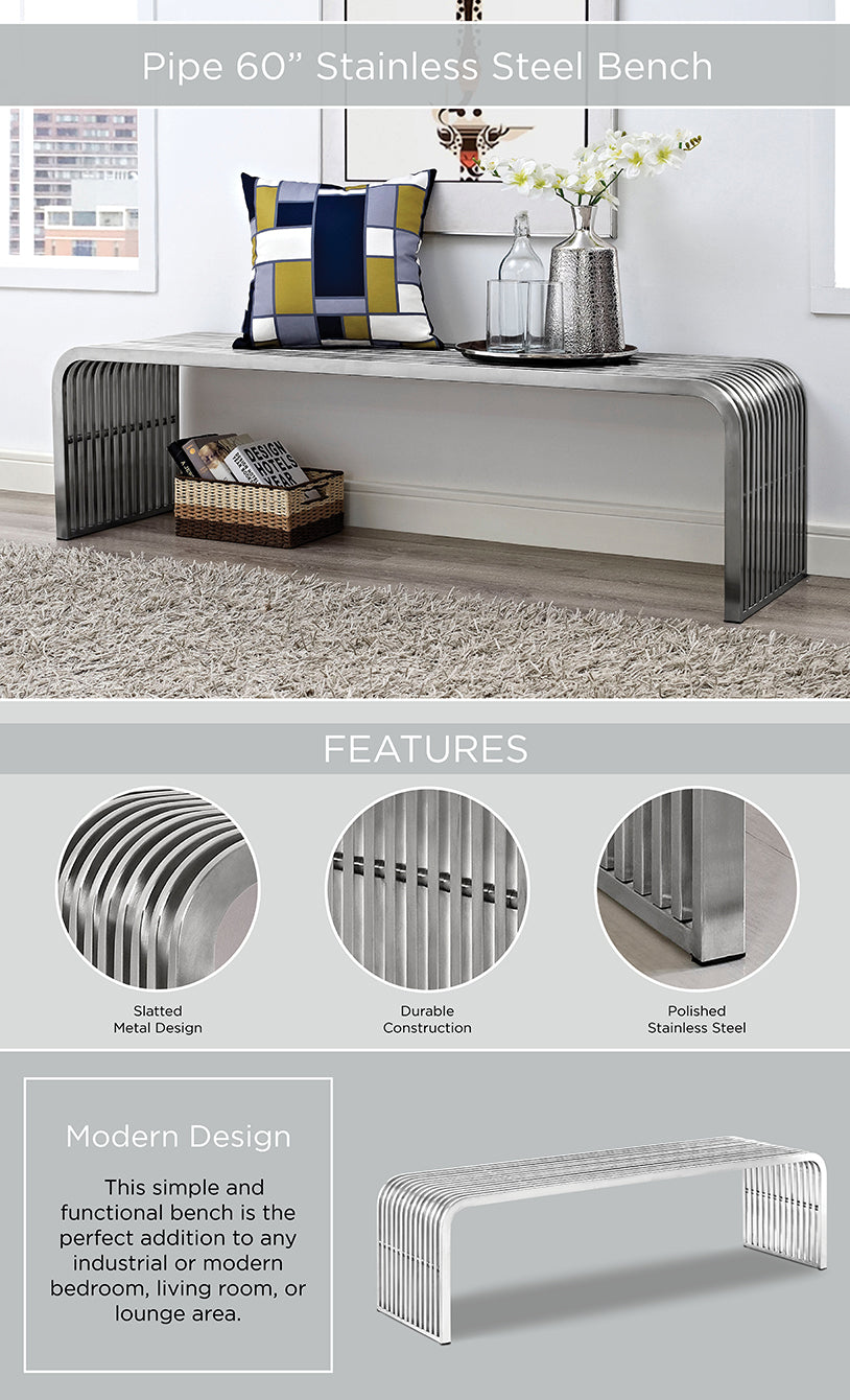 Stainless Steel Pipe Bench