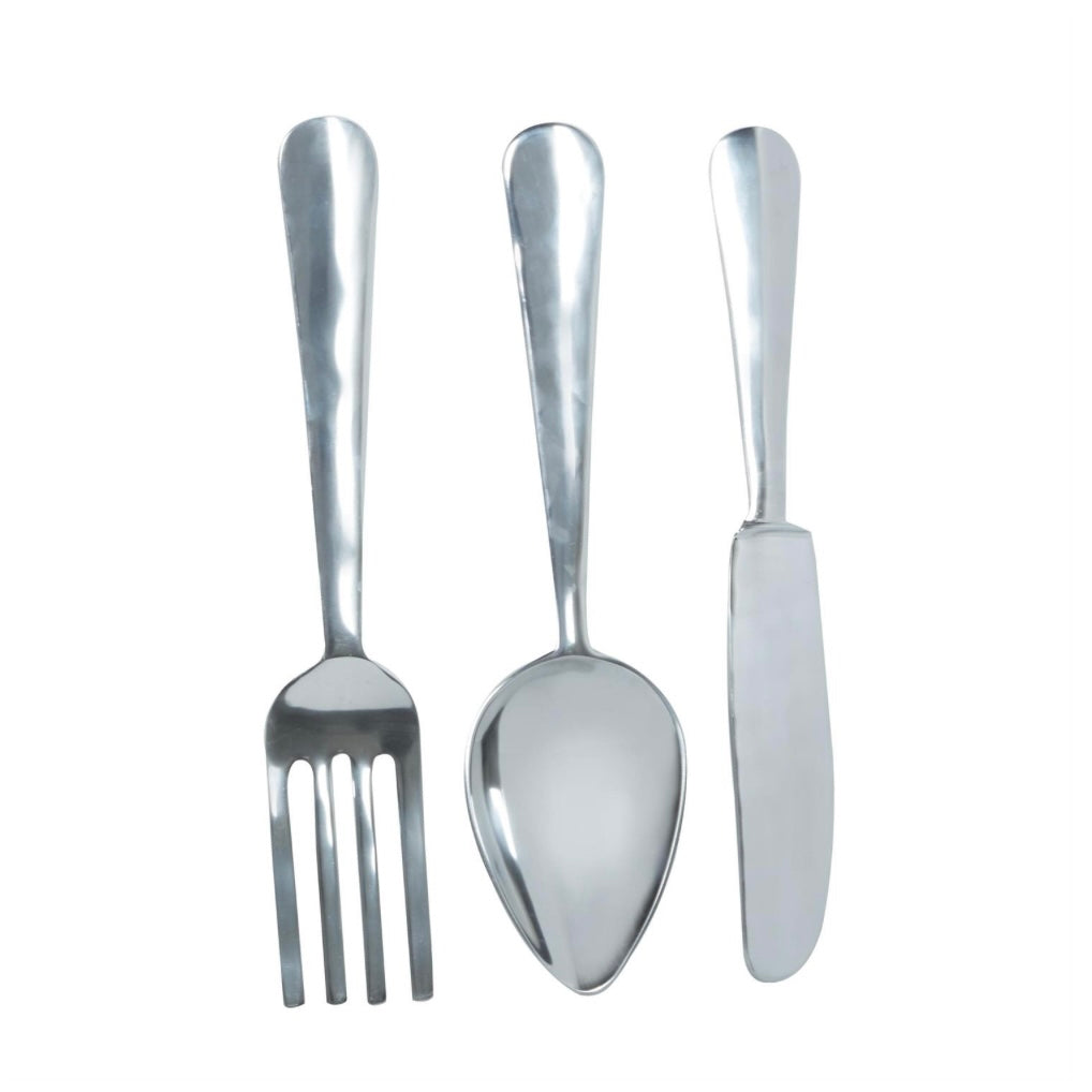 Aluminum Metal Utensils Wall Decor