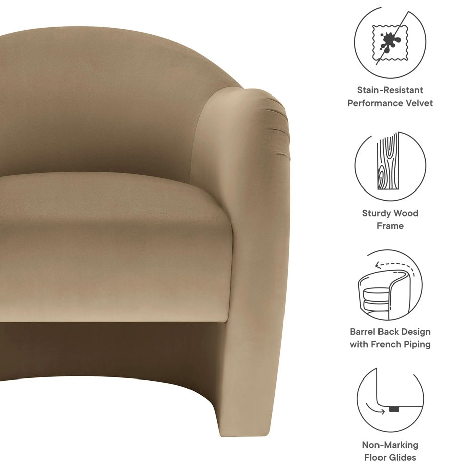 Compose Velvet Accent Chair