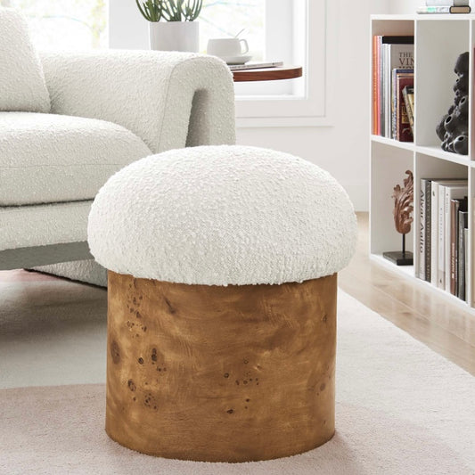 Breeze Boucle Ivory Otttoman