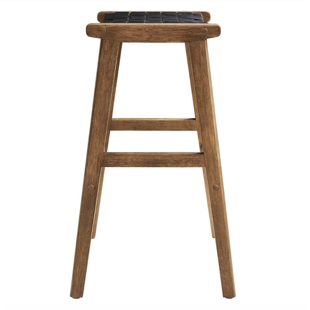 Saoirse Faux Leather Wood Barstool
