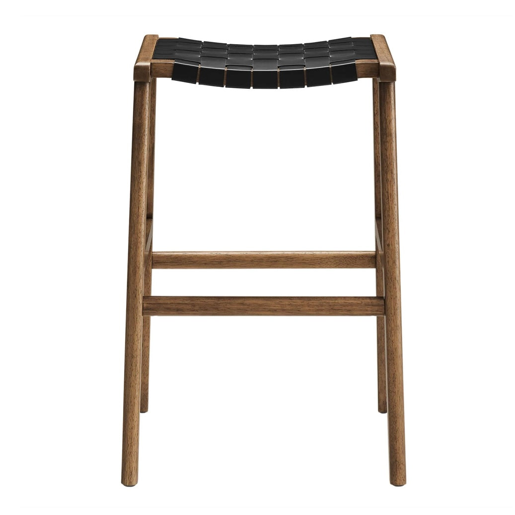 Saoirse Faux Leather Wood Barstool