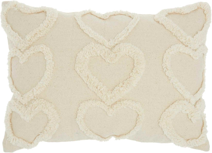 Woven Hearts Throw Pillow
