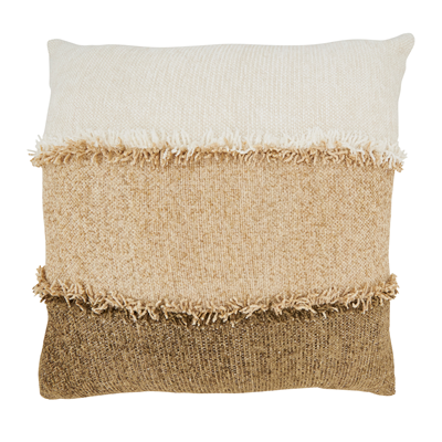 Color Band Fringe Pillow