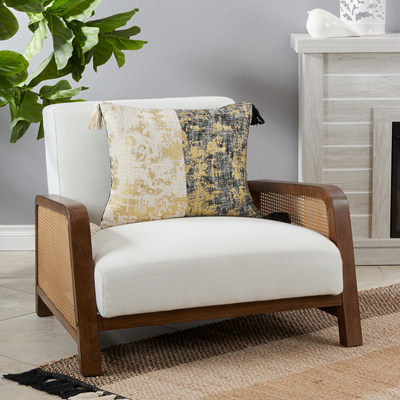 Two Tone Foil Print Pillow