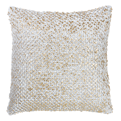 Foil Printed Pom Pom Pillow