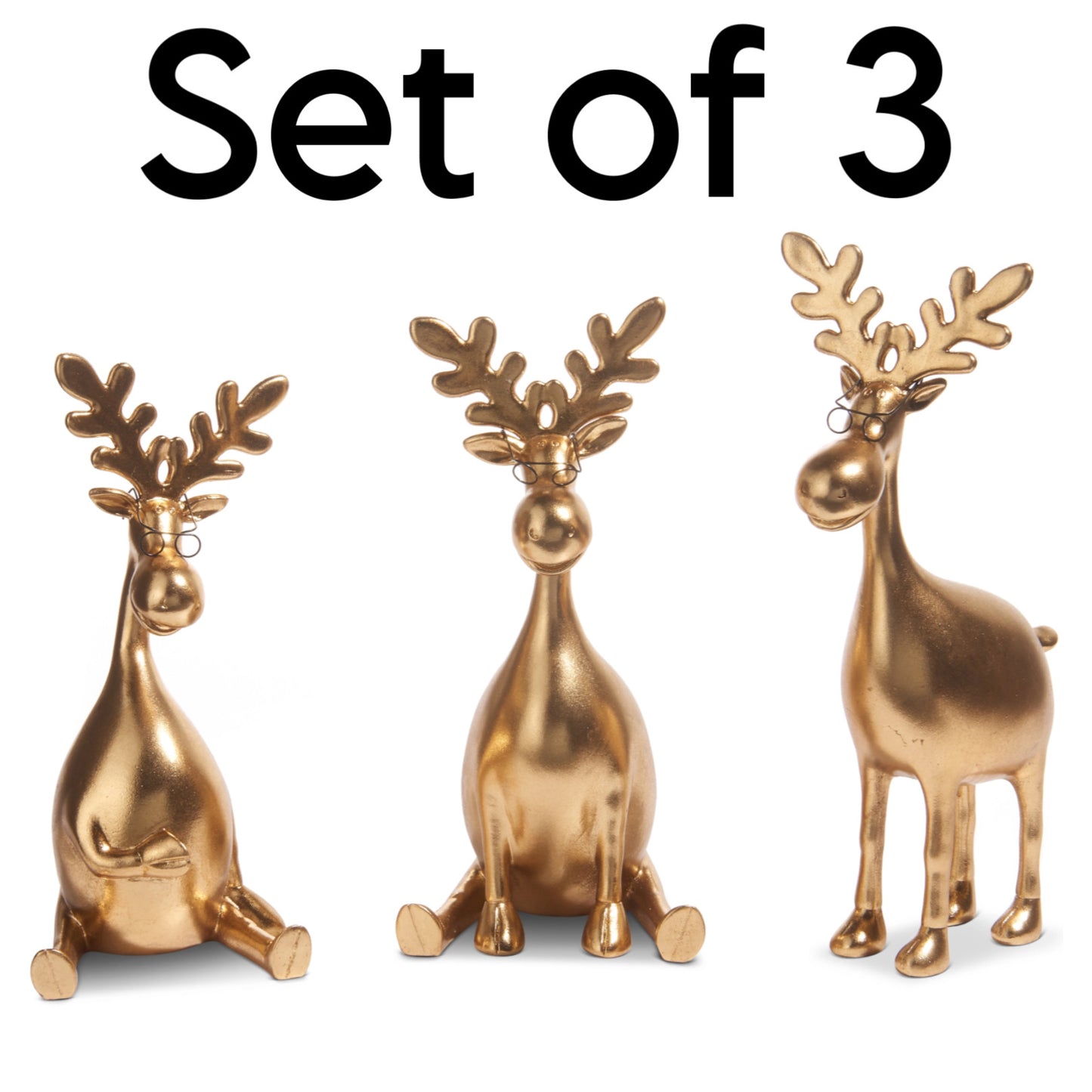 Gold Moose with Glasses