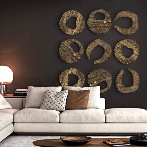 Chopped Wooden Circles Set of- 9