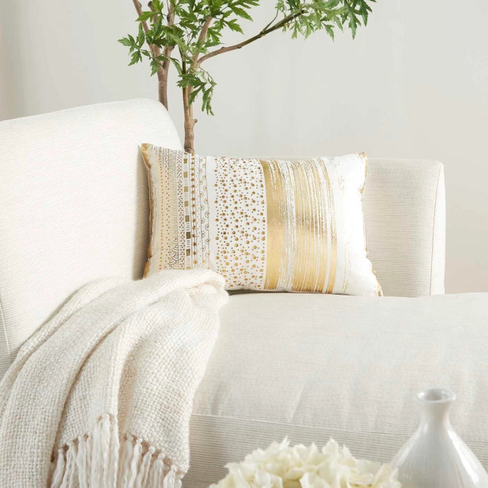 Metallic Print 12x20 Lumbar Pillow