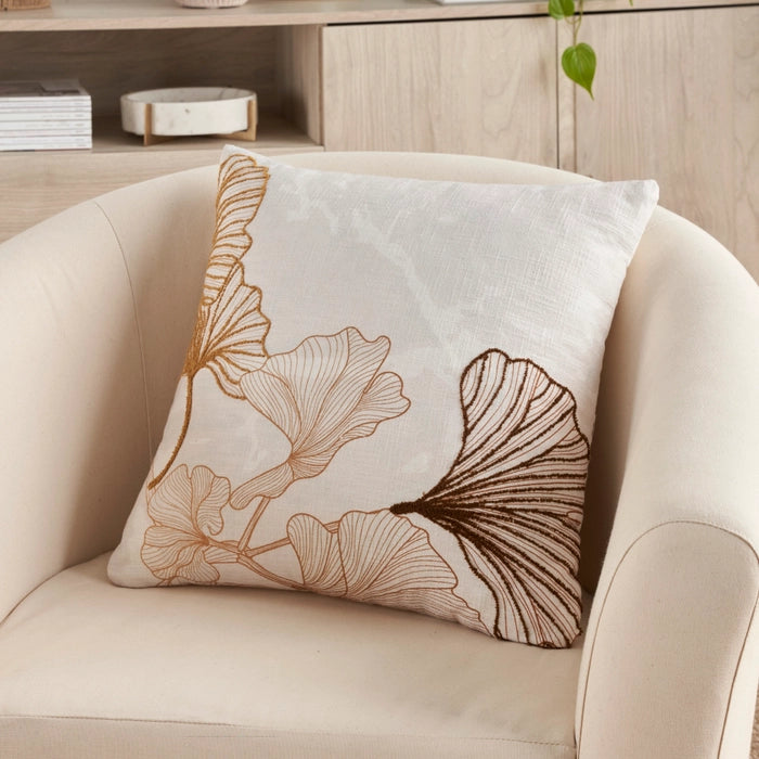 Cotton Leaf Fans 18x18 Throw Pillow