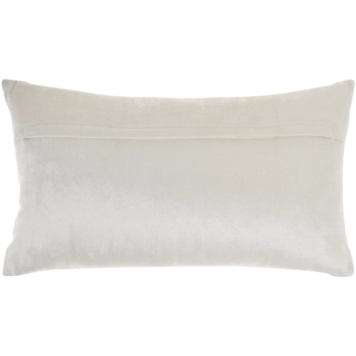 Ivory Beaded Stripes 12x20 Lumbar Pillow