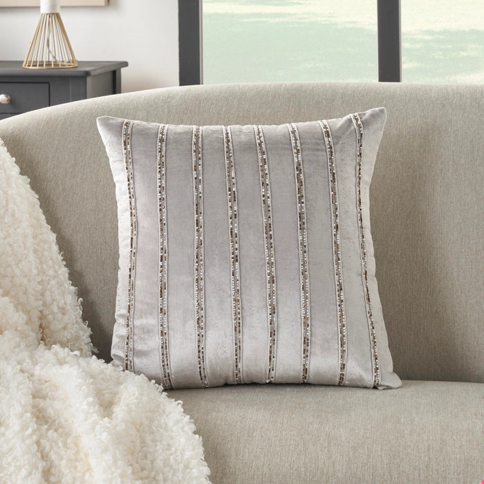 Beaded Stripes 20x20 Throw Pillow