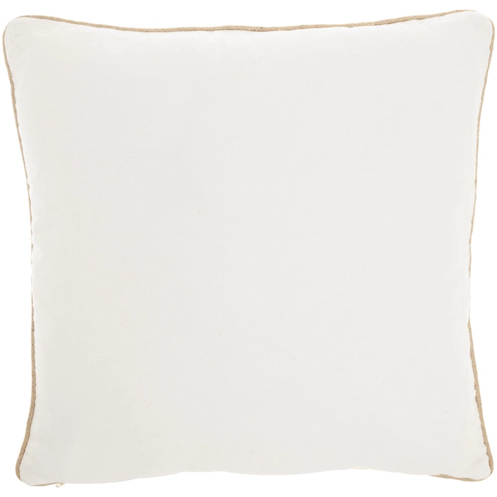 Beaded Pleated Ivory Velvet 20x20 Throw pillow