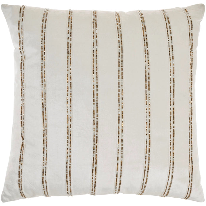 Beaded Stripes 20x20 Throw Pillow