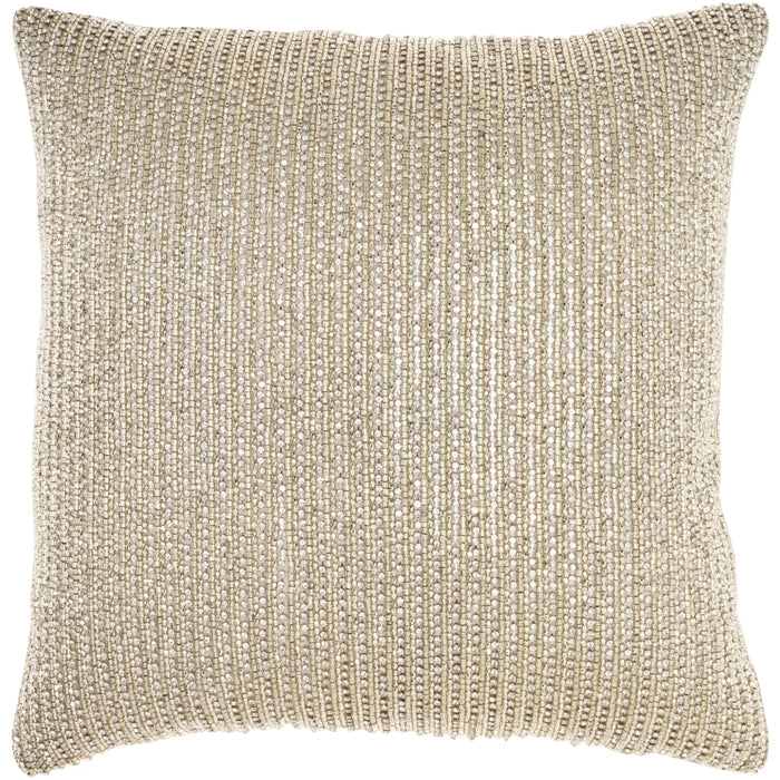 Beaded Horizontal Stripped 20x20 Throw Pillow