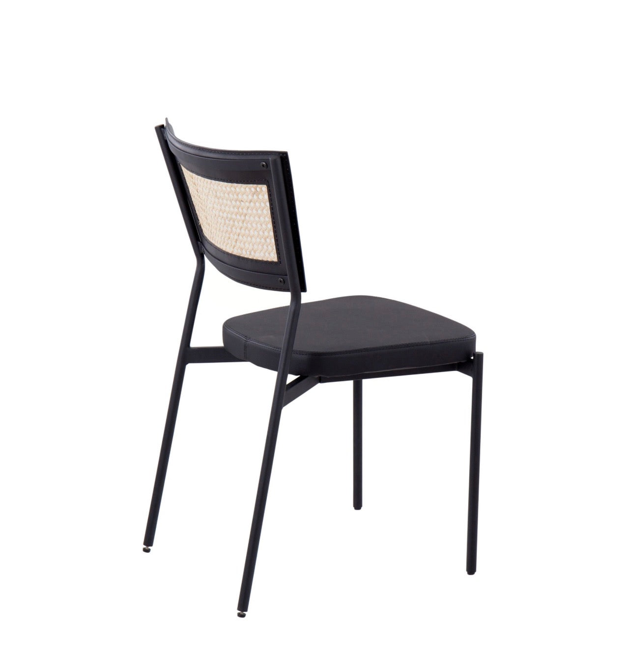 Tania Dining Chair Black/Rattan