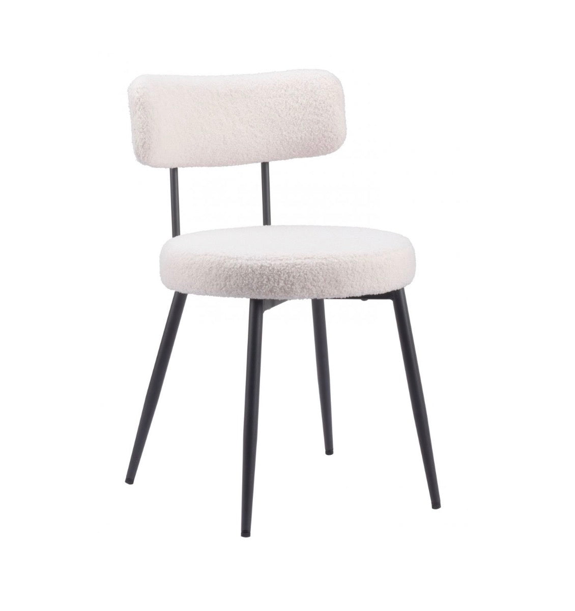 Blanca Boucle Dining Chair Ivory