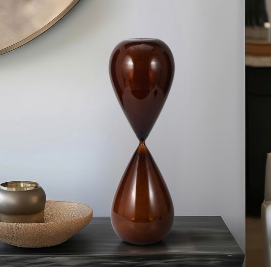 20" DARBY SMALL BROWN HOURGLASS