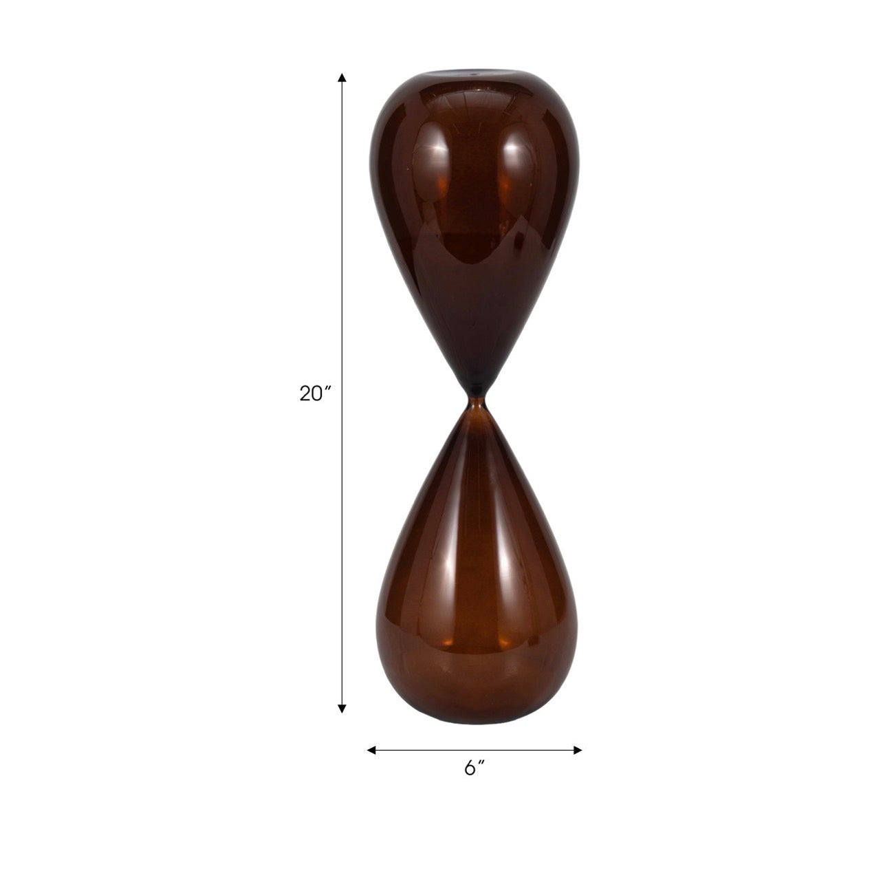 20" DARBY SMALL BROWN HOURGLASS