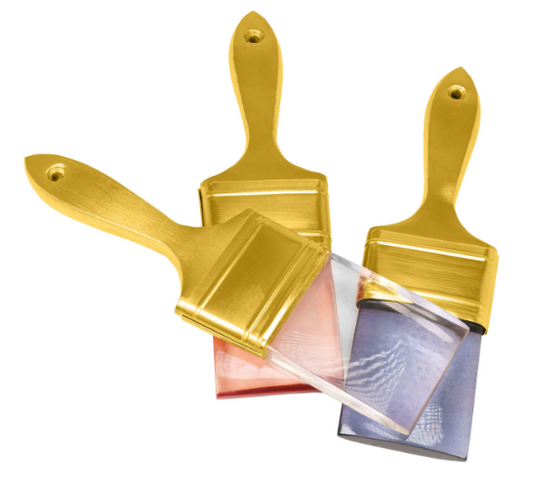 Brushes Gold Wall Art -Set 3