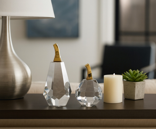 S/2 PIMA CRYSTAL PEAR AND APPLE