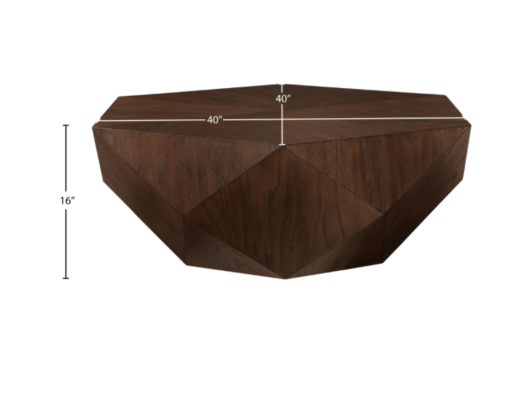 Diamante Oak Veneer Coffee Table