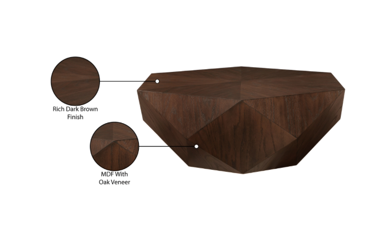 Diamante Oak Veneer Coffee Table