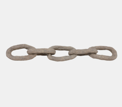 33x5" Paper Mache 5-link Chain, Taupe