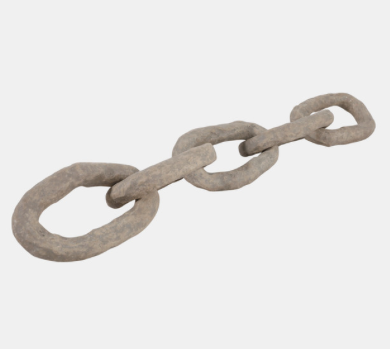 33x5" Paper Mache 5-link Chain, Taupe