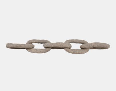33x5" Paper Mache 5-link Chain, Taupe