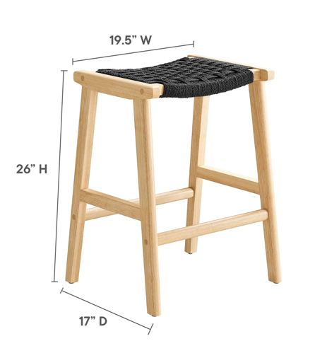 Saoirse Woven Rope Stool